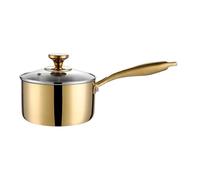 Sauce Pan - Stainless Steel Cookware 16cm Handle Small Cooking Pot Lid | Durable Kitchen Cooking Vessel For Home Restaurant Outdoor Backyard Camping Picnic