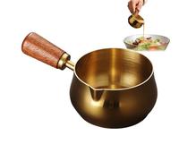 Sauce Pan - Stainless Steel Saucepans, Mini Sauce Pan Cooking Pot With Wooden Handle, Handle Induction Bonded, Cookware Milk Warmer Pot For Ketchup Soup Stew Coffee Hot Beverage Butter