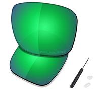 SAUCER Lentes de repuesto de alta calidad, destornillador H20 y piezas de nariz para gafas de sol Oakley Holbrook Metal OO4123, Verde jade polarizado., Talla única