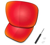 SAUCER Lentes de repuesto de alta calidad, destornillador H20 y piezas de nariz para gafas de sol Oakley Holbrook Metal OO4123, Rojo (Fire Red Polarized), Talla única