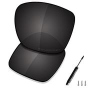 SAUCER Lentes de repuesto premium, destornillador T4 y tornillo para gafas de sol Oakley TwoFace XL OO9350 de alta definición, negro carbón polarizado