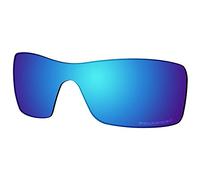 Saucer Lentes de repuesto prémium para gafas de sol Oakley Batwolf OO9101, Azul glaciar polarizado, Talla única