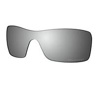 Saucer Lentes de repuesto prémium para gafas de sol Oakley Batwolf OO9101, Metal cromado polarizado, Talla única
