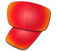 SAUCER Lentes de repuesto prémium para gafas de sol Oakley Crankshaft OO9239-61mm, Rojo (Fire Red Polarized), Talla única