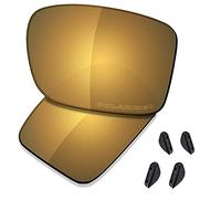SAUCER Lentes de repuesto prémium para gafas de sol Oakley Double Edge OO9380-66 mm, Bronce dorado polarizado, Talla única