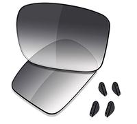 Saucer Lentes de repuesto premium para gafas de sol Oakley Double Edge OO9380 de alta defensa, color gris degradado polarizado