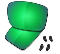 Saucer Lentes de repuesto premium para gafas de sol Oakley Double Edge OO9380 de alta defensa, color verde jade polarizado