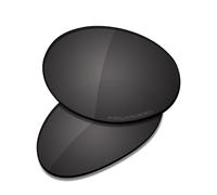 Saucer Lentes de repuesto prémium para gafas de sol Oakley Eye Jacket Redux OO9438, Negro carbón polarizado, Taille unique