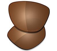 SAUCER Lentes de repuesto prémium para gafas de sol Oakley Frogskins OO9013 | Frogskins Low Bridge Fit OO9245, Marrón ámbar polarizado, Talla única