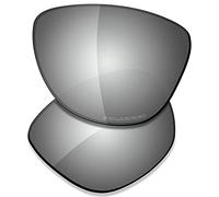 SAUCER Lentes de repuesto prémium para gafas de sol Oakley Frogskins OO9013 | Frogskins Low Bridge Fit OO9245, Metal cromado polarizado, Talla única