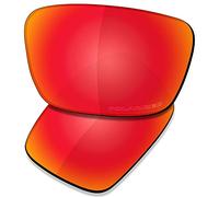 Saucer Lentes de repuesto premium para gafas de sol Oakley Fuel Cell OO9096, High Definition - Fire Red Polarized, Talla única
