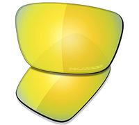 SAUCER Lentes de repuesto prémium para gafas de sol Oakley Fuel Cell OO9096, polarizado oro de 24 quilates, Talla única