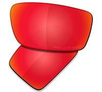 Saucer Lentes de repuesto prémium para gafas de sol Oakley Gascan de alta defensa, color rojo fuego polarizadas