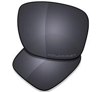 SAUCER Lentes de repuesto prémium para gafas de sol Oakley Holbrook Mix OO9384 | Holbrook Mix Low Bridge Fit OO9385, Escudo negro polarizado, Talla única