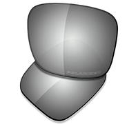 Saucer Lentes de repuesto premium para gafas de sol Oakley Holbrook XL OO9417, Alta definición: metal cromado polarizado., talla única