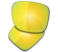 Saucer Lentes de repuesto premium para gafas de sol Oakley Holbrook XL OO9417, High Defense - oro de 24 K polarizado., talla única