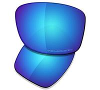 Saucer Lentes de repuesto prémium para gafas de sol Oakley Jupiter Squared OO9135 de alta defensa, azul glaciar polarizado