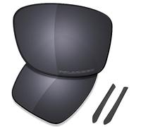 Saucer Lentes de repuesto prémium para gafas de sol Oakley Jupiter Squared OO9135 de alta definición, color negro polarizado