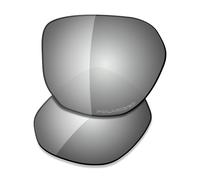 SAUCER Lentes de repuesto prémium para gafas de sol Oakley Latch Beta OO9436, Metal cromado polarizado, Talla única
