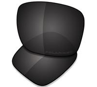 SAUCER Lentes de repuesto premium para gafas de sol Oakley Leffingwell OO9100 de alta defensa, negro carbón polarizado