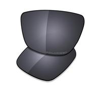 Saucer Lentes de repuesto prémium para gafas de sol Oakley Leffingwell OO9100, Escudo negro polarizado, Taille unique