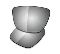 Saucer Lentes de repuesto prémium para gafas de sol Oakley Leffingwell OO9100, Metal cromado polarizado, Taille unique