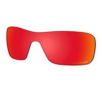 Saucer Lentes de repuesto prémium para gafas de sol Oakley Turbine Rotor OO9307 de alta definición, color rojo fuego polarizado