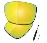 SAUCER Lentes de repuesto premium para gafas de sol Oakley TwoFace OO9189 | TwoFace Low Bridge Fit OO9256, polarizado oro de 24 quilates, Talla única