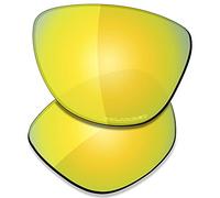 SAUCER Lentes de repuesto prémium para Oakley Frogskins OO9013 | Frogskins Low Bridge Fit OO9245 Gafas de sol de alta defensa, oro de 24 quilates polarizadas