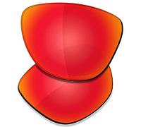 SAUCER Lentes de repuesto prémium para Oakley Frogskins OO9013 | Frogskins Low Bridge Fit OO9245 Gafas de sol de alta defensa, color rojo fuego polarizadas