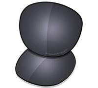 SAUCER Lentes de repuesto premium para Oakley Latch OO9265 | Latch Low Bridge Fit OO9349 Gafas de sol de alta defensa - Escudo negro polarizado