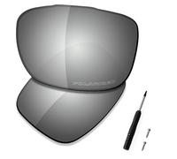 SAUCER Lentes de repuesto premium para Oakley TwoFace OO9189 | TwoFace Low Bridge Fit OO9256 gafas de sol de alta definición - Metal cromado polarizado