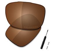 SAUCER Lentes de repuesto premium para Oakley TwoFace OO9189 | TwoFace Low Bridge Fit OO9256 Gafas de sol de alta definición - Marrón ámbar polarizado
