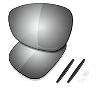 SAUCER Lentes de repuesto premium y kits de goma para gafas de sol Oakley Crosshair 1.0 (2005) de alta defensa, metal cromado polarizado
