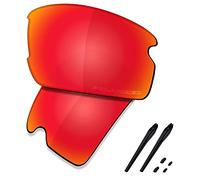 SAUCER Lentes de repuesto prémium y kits de goma para gafas de sol Oakley Flak 2.0 OO9295, Rojo (Fire Red Polarized), Talla única