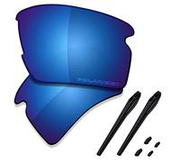 Saucer Lentes de repuesto premium y kits de goma para gafas de sol Oakley Flak 2.0 XL OO9188 de alta definición, polarizado azul medianoche