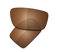 Saucer Lentes de repuesto premium y kits de goma para gafas de sol Oakley Gibston OO9449, High Definition - Amber Brown Polarized, Taille unique