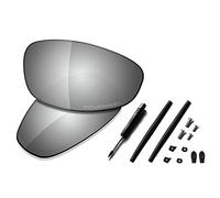 SAUCER Lentes de repuesto premium y kits de goma para gafas de sol Oakley Juliet de alta definición, metal cromado polarizado
