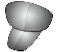 SAUCER Lentes de repuesto prémium y kits de goma para gafas de sol Oakley Whisker OO4141, Metal cromado polarizado, Talla única