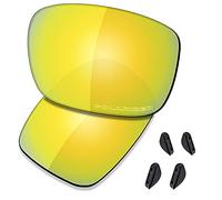Saucer Lentes de repuesto premium y kits de goma para Oakley Drop Point OO9367 60mm Gafas de sol de alta defensa - Oro de 24 quilates polarizado