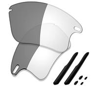 SAUCER Lentes de repuesto prémium y kits de goma para Oakley Fast Jacket XL OO9156 | Fast Jacket XL Low Bridge Fit OO9163 Gafas de sol de alta defensa - Activado fotocromático
