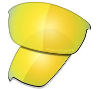 SAUCER Lentes de repuesto prémium y kits de goma para Oakley Flak Jacket | Flak Jacket Low Bridge Fit Gafas de sol, polarizado oro de 24 quilates, Talla única