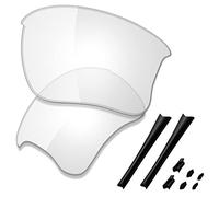 SAUCER Lentes de repuesto premium y kits de goma para Oakley Flak Jacket XLJ | Flak Jacket XLJ Low Bridge Fit Gafas de sol de alta defensa - HD Clear
