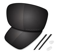 Saucer Lentes de repuesto premium y kits de goma para Oakley Gauge 8 M OO4124-57mm Gafas de sol de alta defensa, negro de carbono polarizado