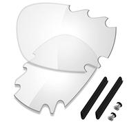 SAUCER Lentes de repuesto premium y kits de goma para Oakley Jawbone Vented Racing Jacket Gafas de sol de alta defensa, transparente HD