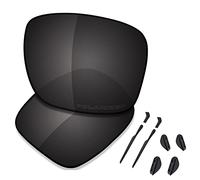 Saucer Lentes de repuesto premium y kits de goma para Oakley Mainlink XL OO9264-61mm Gafas de sol de alta defensa - Negro de carbono polarizado