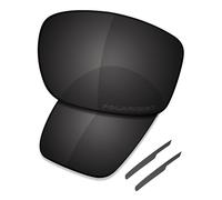 SAUCER Lentes y almohadillas de repuesto prémium para gafas de sol Oakley Siphon OO9429 de alta definición, color negro carbón polarizado