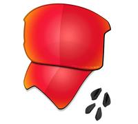 Saucer Lentes y almohadillas nasales de repuesto prémium para gafas de sol Oakley Capacitor OJ9013, Rojo fuego polarizado, Taille unique