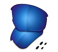 Saucer Lentes y almohadillas nasales de repuesto prémium para gafas de sol Oakley Flak Beta OO9363 | Flak Beta Asian Fit OO9372, Azul medianoche polarizado, Taille unique