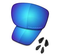 SAUCER Lentes y almohadillas nasales de repuesto premium para gafas de sol Oakley Holston OO9334 de alta defensa, azul glaciar polarizado